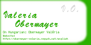 valeria obermayer business card